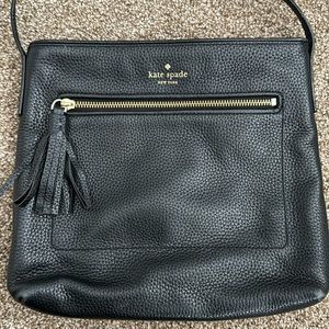 Kate Spade Black Leather Crossbody!